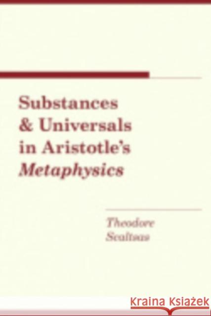 Substances and Universals in Aristotle's 