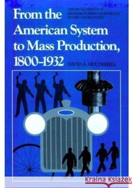 From the American System to Mass Production, 1800-1932: The Development of Manufacturing Technology in the United States Hounshell, David 9780801831584 Johns Hopkins University Press