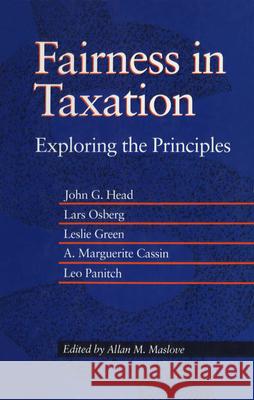 Fairness in Taxation  9780802074591 University of Toronto Press