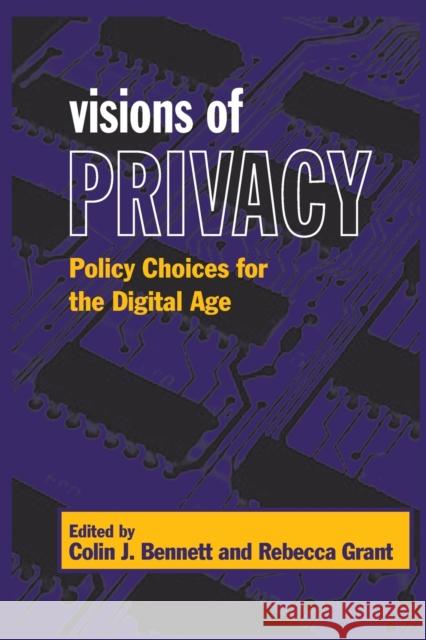 Visions of Privacy Bennett, Colin J. 9780802080509