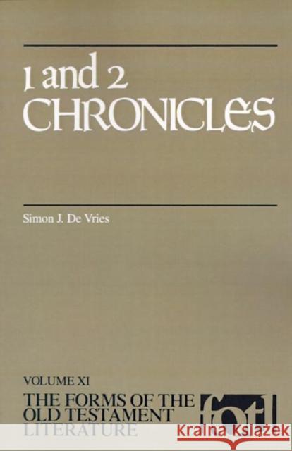 1 and 2 Chronicles Simon John D Rolf P. Knierim Gene M. Tucker 9780802802361 Wm. B. Eerdmans Publishing Company