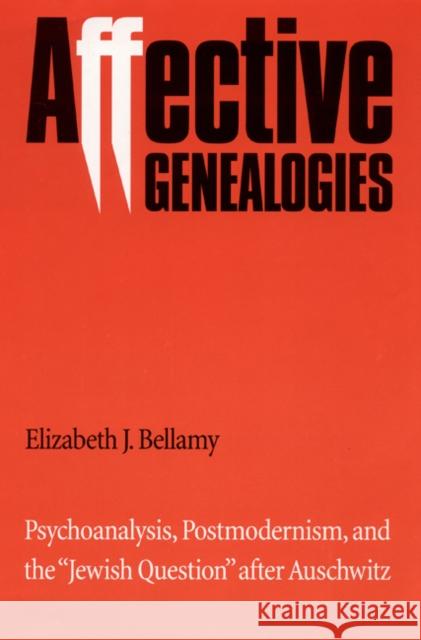 Affective Genealogies: Psychoanalysis, Postmodernism, and the Jewish Question After Auschwitz Elizabeth J. Bellamy 9780803212497 University of Nebraska Press