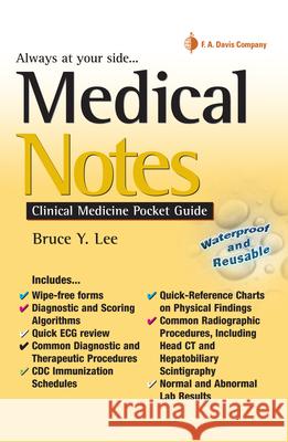 Medical Notes: Clinical Medicine Pocket Guide Bruce Lee 9780803617469 F. A. Davis Company