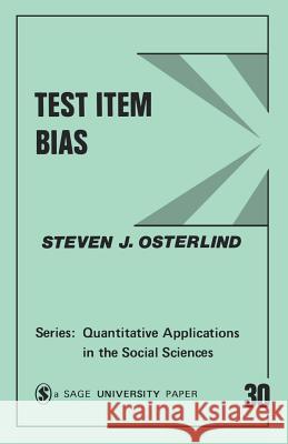 Test Item Bias Steven J. Osterlind John L. Sullivan 9780803919891 Sage Publications