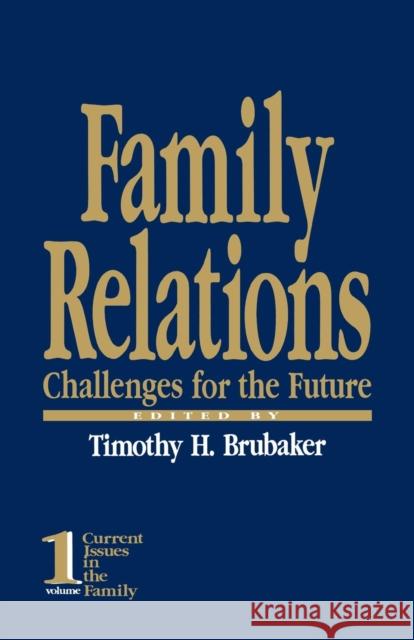 Family Relations: Challenges for the Future Brubaker, Timothy H. 9780803939462