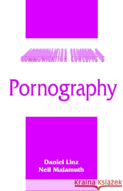 Pornography Daniel Linz Neil M. Malamuth 9780803944817 Sage Publications