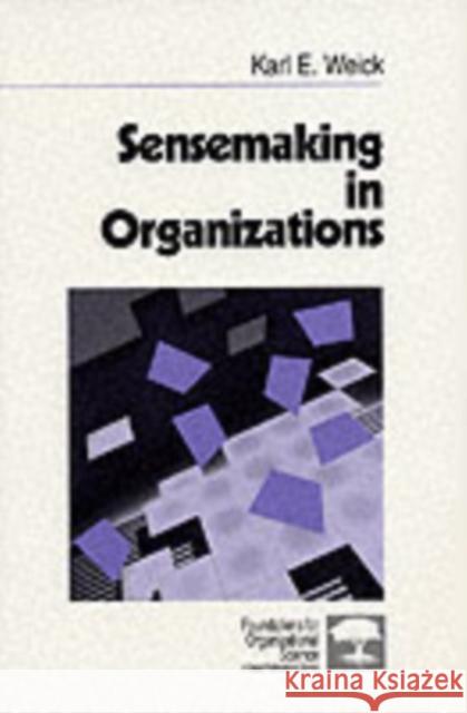 Sensemaking in Organizations Karl Weick 9780803971776 SAGE Publications Inc