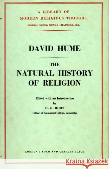 Natural History of Religion Hume, David 9780804703338