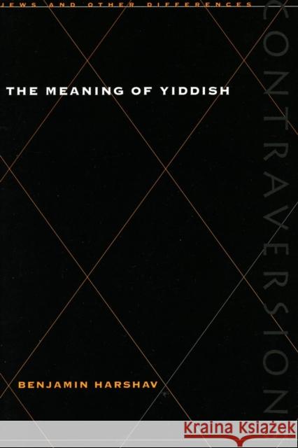 Meaning of Yiddish Harshav, Benjamin 9780804735759