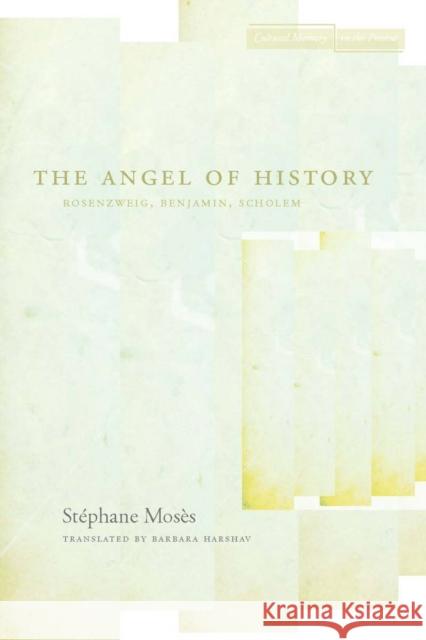 The Angel of History: Rosenzweig, Benjamin, Scholem Stephane Moses Stphane Moss 9780804741163 Stanford University Press