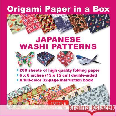 Origami Paper in a Box - Japanese Washi Patterns 200 Sheets: 200 Sheets of Tuttle Origami Paper: 6x6 Inch High-Quality Origami Paper Printed with 12 D Tuttle Publishing 9780804851107 Tuttle Publishing