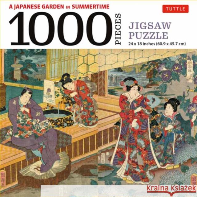 A Japanese Garden in Summertime - 1000 Piece Jigsaw Puzzle: A Scene from the Tale of Genji, Woodblock Print (Finished Size 24 in X 18 In) Tuttle Publishing 9780804854153 Tuttle Publishing