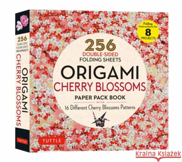 Origami Cherry Blossoms Paper Pack Book: 256 Double-Sided Folding Sheets with 16 Different Cherry Blossom Patterns with Solid Colors on the Back (Incl Tuttle Publishing 9780804854276 Tuttle Publishing