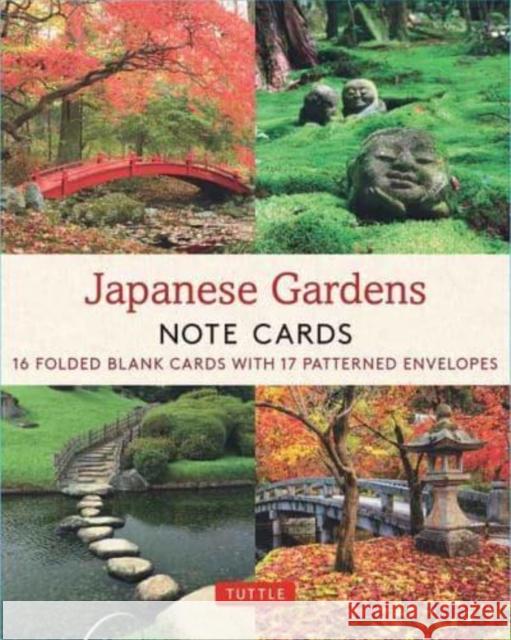 Japanese Gardens, 16 Note Cards: 16 Different Blank Cards with Envelopes in a Keepsake Box! Tuttle 9780804856065