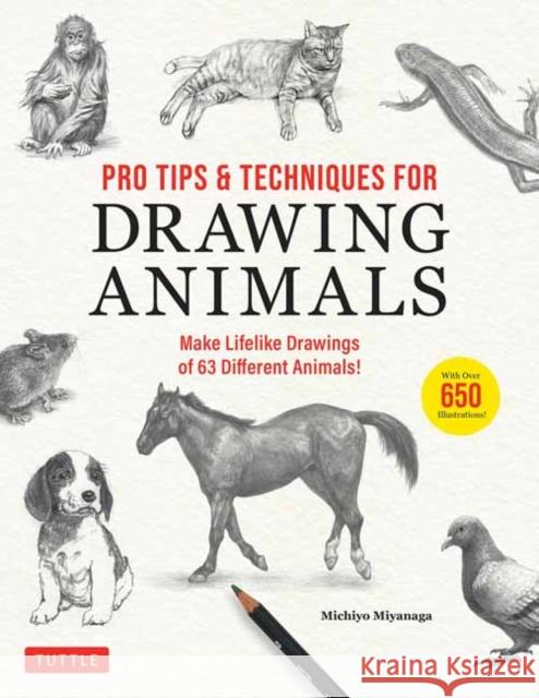Pro Tips & Techniques for Drawing Animals: Make Lifelike Drawings of 63 Different Animals! (Over 650 Illustrations) Miyanaga, Michiyo 9780804856119 Tuttle Publishing