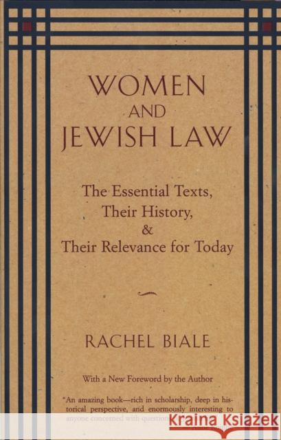 Women and Jewish Law Rachel Biale 9780805210491