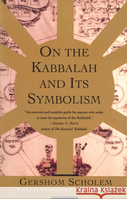 On the Kabbalah and its Symbolism Gershom Scholem 9780805210514 Schocken Books