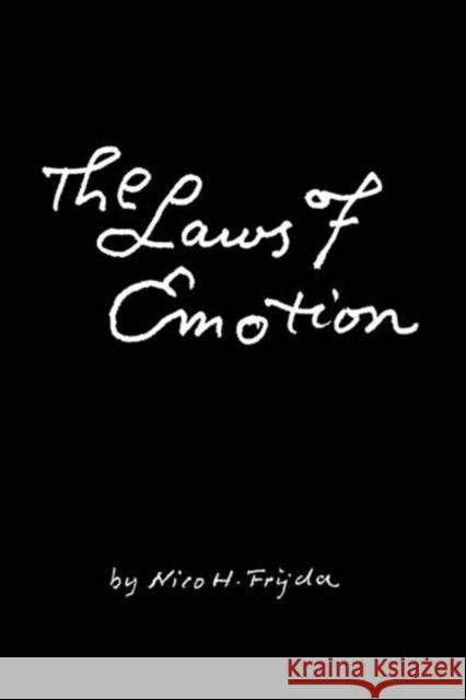 The Laws of Emotion Nico H. Frijda 9780805825978 Lawrence Erlbaum Associates