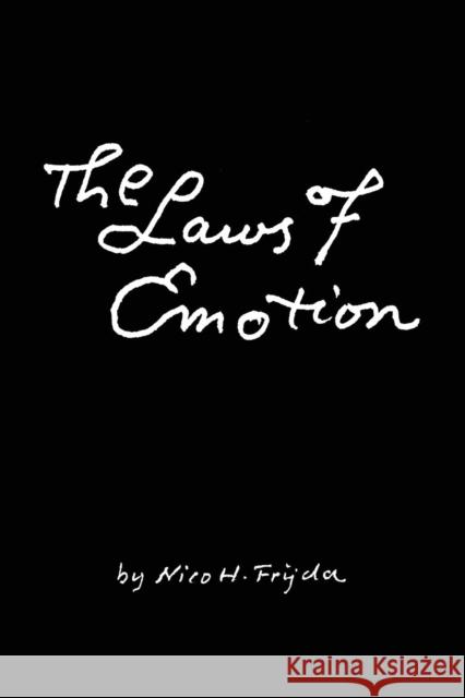 The Laws of Emotion Nico H Frijda 9780805825985