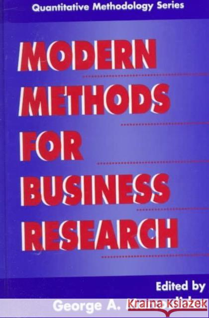 Modern Methods for Business Research George A. Marcoulides George A. Marcoulides  9780805826777 Taylor & Francis