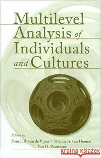 Multilevel Analysis of Individuals and Cultures De Vijver Van Fons J. R. Va Dianne A. Va 9780805858914 Lawrence Erlbaum Associates