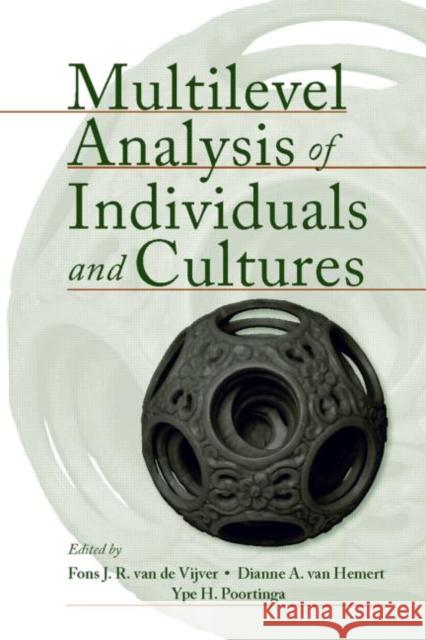 Multilevel Analysis of Individuals and Cultures De Vijver Van Fons J. R. Va Dianne A. Va 9780805858921 Lawrence Erlbaum Associates
