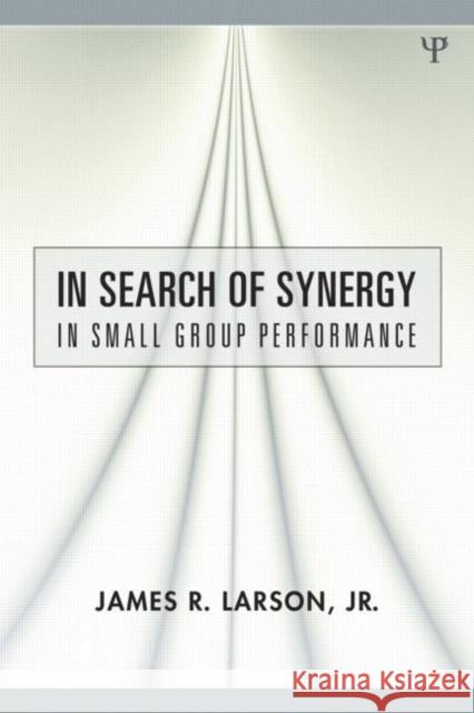 In Search of Synergy in Small Group Performance James R Larson 9780805859447