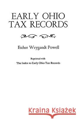 Early Ohio Tax Records Powell 9780806311296