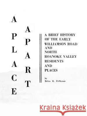 A Place Apart Prillaman 9780806347066 Genealogical Publishing Company