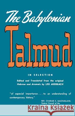 Babylonian Talmud Leo Auerbach 9780806530413 Philosophical Library