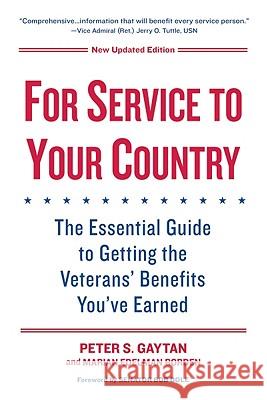 For Service to Your Country Gaytan, Peter S. 9780806534831 Citadel Press