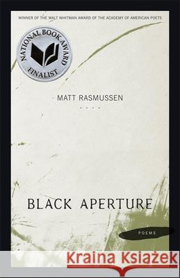 Black Aperture Matt Rasmussen 9780807150863 Louisiana State University Press