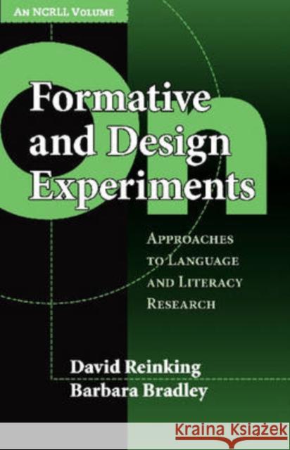 On Formative and Design Experiments Reinking, David 9780807748411 Teachers College Press