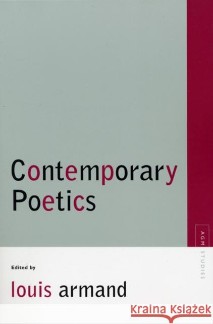 Contemporary Poetics Louis Armand 9780810123601 Northwestern University Press