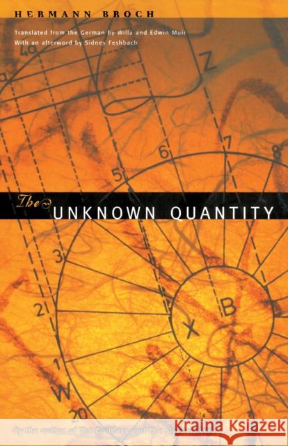 The Unknown Quantity Hermann Broch Edwin Muir Willa Muir 9780810160828 Northwestern University Press