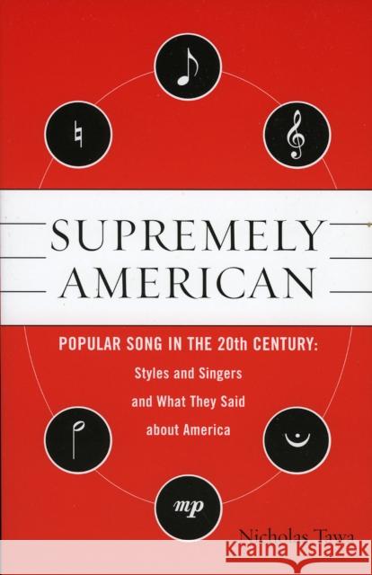 Supremely American: Popular Song in the 20th Century Tawa, Nicholas E. 9780810852952 Scarecrow Press, Inc.