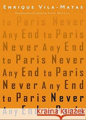 Never Any End to Paris Enrique Vila-Matas, Anne McLean 9780811218139 New Directions Publishing Corporation