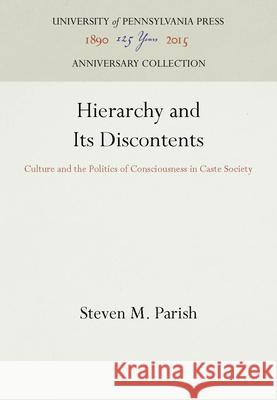 Hierarchy and Its Discontents Steven M. Parish   9780812233131 University of Pennsylvania Press