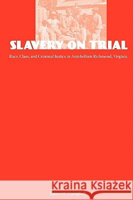 Slavery on Trial: Race, Class, and Criminal Justice in Antebellum Richmond, Virginia James Campbell 9780813035666 University Press of Florida