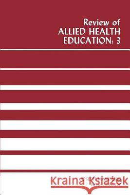 Review of Allied Health Education: 3 Joseph Hamburg   9780813152646 University Press of Kentucky