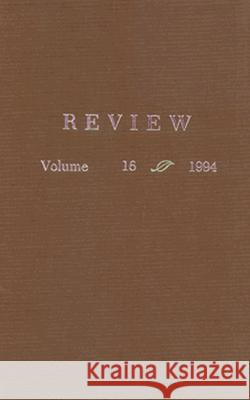 Review v. 16, 1994 James O. Hoge 9780813915357