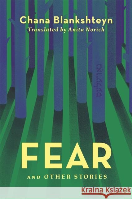 Fear and Other Stories Anita Norich Chana Blankshteyn 9780814349281 Wayne State University Press