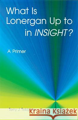 What Is Lonergan Up to in Insight?: A Primer Terry J. Tekippe Monika K. Hellwig 9780814657829 