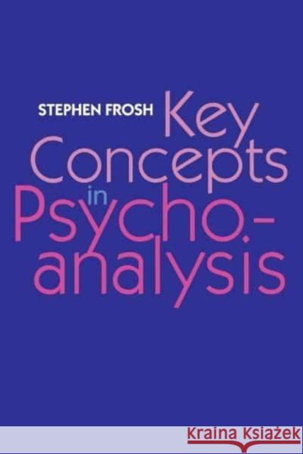 Key Concepts in Psychoanalysis Stephen Frosh 9780814727294 New York University Press