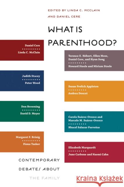 What Is Parenthood?: Contemporary Debates about the Family McClain, Linda C. 9780814759424 New York University Press
