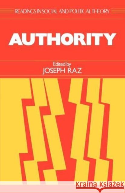 Authority Joseph Raz 9780814774151 New York University Press