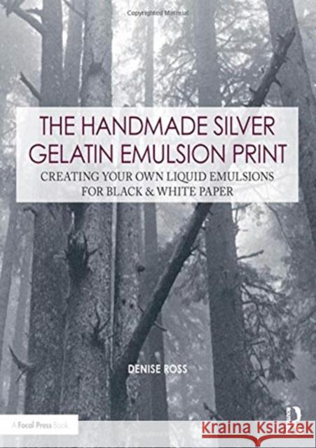 The Handmade Silver Gelatin Emulsion Print: Creating Your Own Liquid Emulsions for Black & White Paper Denise Ross 9780815349914 Routledge