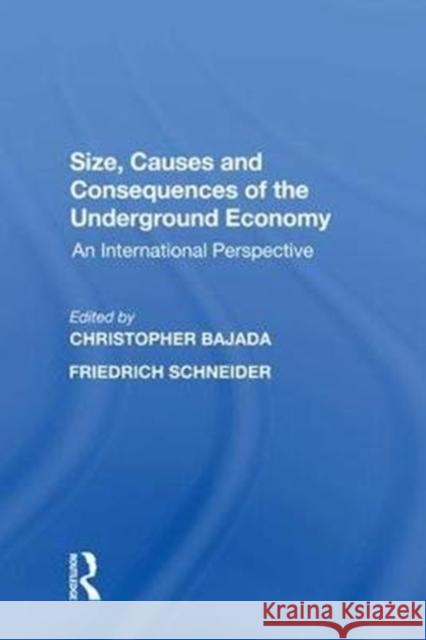 Size, Causes and Consequences of the Underground Economy: An International Perspective Friedrich Schneider 9780815397083 Routledge