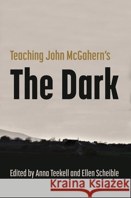 Teaching John McGahern's the Dark Barry Houlihan Enda Duffy Frank Shovlin 9780815611783