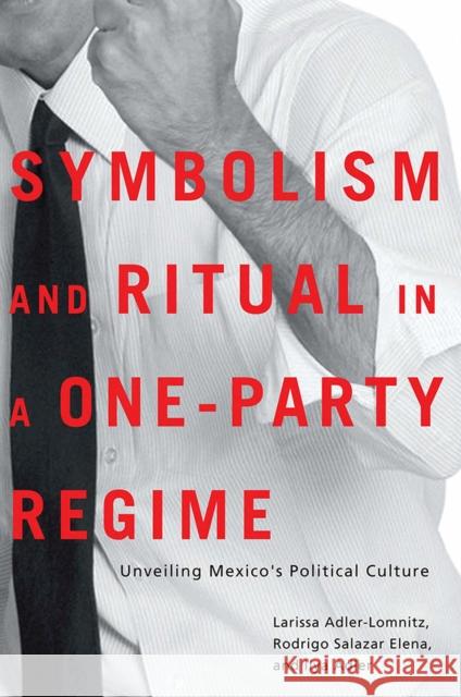 Symbolism and Ritual in a One-Party Regime: Unveiling Mexico's Political Culture Adler-Lomnitz, Larissa 9780816527533